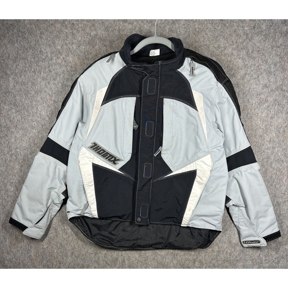 Thor Ride Performance Outerwear Jacket Mens Medium Gray Black Motocross‎ MX